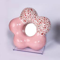 Star Flower(Byeolkkot) Ceramic Mirror : Round star-shaped Interior Decor Item