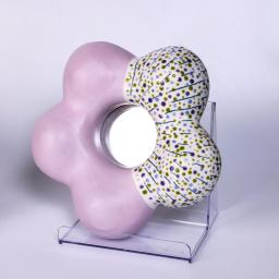 Star Flower(Byeolkkot) Ceramic Mirror : Round star-shaped Interior Decor Item