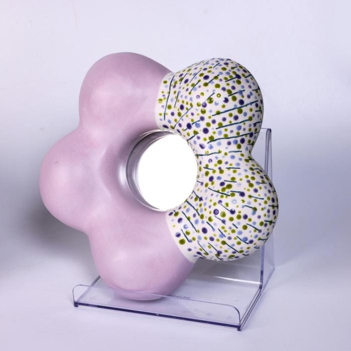 Star Flower(Byeolkkot) Ceramic Mirror : Round star-shaped Interior Decor Item