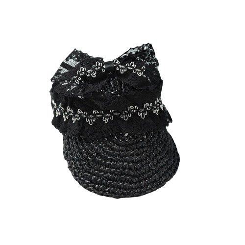 Luxurious sun cap made from natural raffia