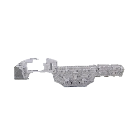 Display hardware component. A cast product that compensates for the weakness of warping in large, thin-walled castings.