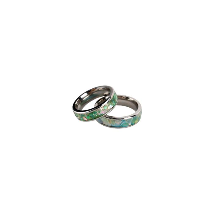 green opal wedding rings