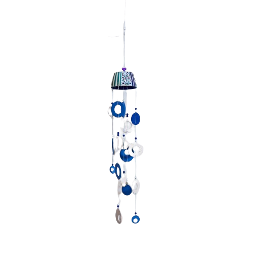 Water drop shaped ceramic mobile : wind bell