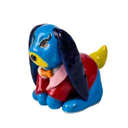 [Dalmo Ceramic studio] Colorful ceramic figurine of a clock rabbit.