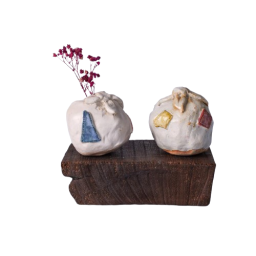 [Goahm Ceramic] Bojagi(traditional Korean wrapping cloth) patterned vase