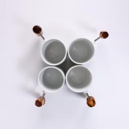 [Woorim Pottery] Bamboo Story(Four Seasons) Set : Korean Four Seasons and Wooden Ceramic Cups