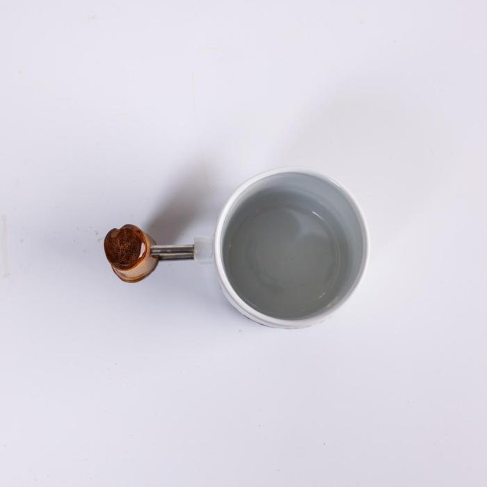 [Woorim Pottery] Bamboo Story(Spring) : Flowering Tree Design Ceramic Cup.