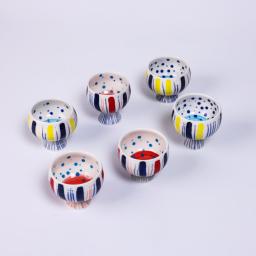 Pattern-designed ceramic drinking glass