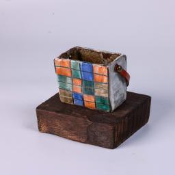 [Goahm Ceramic] Leather String Porcelain Business Card Holder