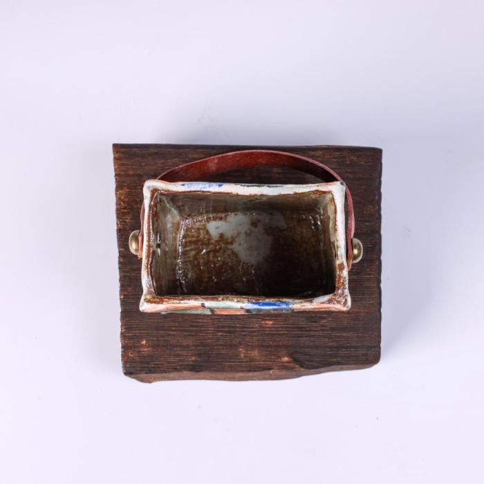 [Goahm Ceramic] Leather String Porcelain Business Card Holder