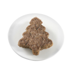 christmas tree shaped sausage on a plate