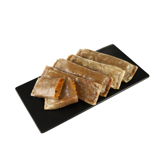 turkish delight on a black plate
