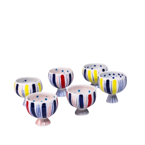 Pattern-designed ceramic drinking glass