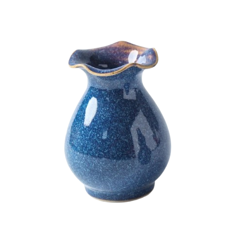 [sodamcoop] Flower-shaped vase in a jade-green color