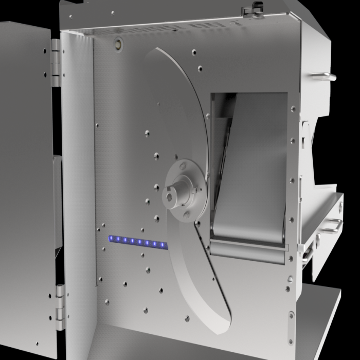 UV ligh-With the UV filter installed in the blade section, the growth of various bacteria can be effectively
inhibited, allowing for safe and quick blade sterilization.
Slicing blade