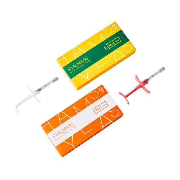 Hyalmass is a biphasic type HA filler that combines hybrid technology to make hyaluronic acid into high-density, uniform particles.