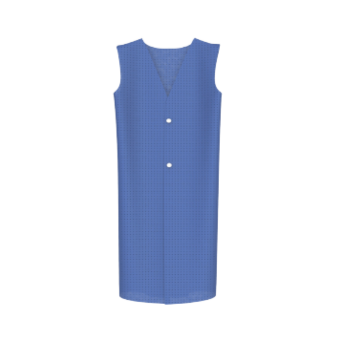 blue sleeveless shirt