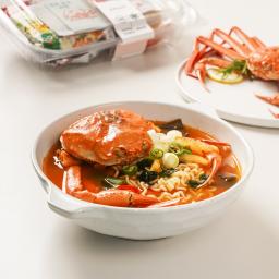 This ramen comes with double the broth of regular noodles, too hearty for a bowl, it's meant to be cooked and served in a pot.