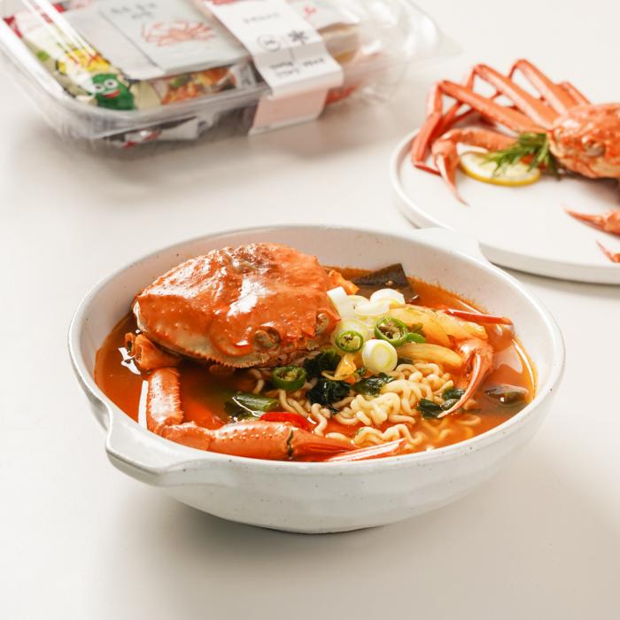This ramen comes with double the broth of regular noodles, too hearty for a bowl, it's meant to be cooked and served in a pot.