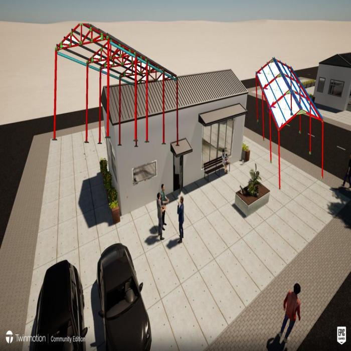 We sell frames so that you can build H-beam buildings yourself. We provide blueprints and designs. 
 This frame is well suited to workshops, restaurants, and cafes. We also provide a manual so that you can build your own workshop. 
 You can build a wonderful cafe yourself with sturdy H-beams. 
 Once the foundation, walls, and windows are complete, you can do the interior yourself. 
 Our company sells frames and blueprints.