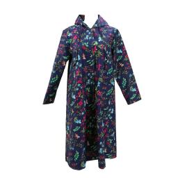 long sleeved floral print coat