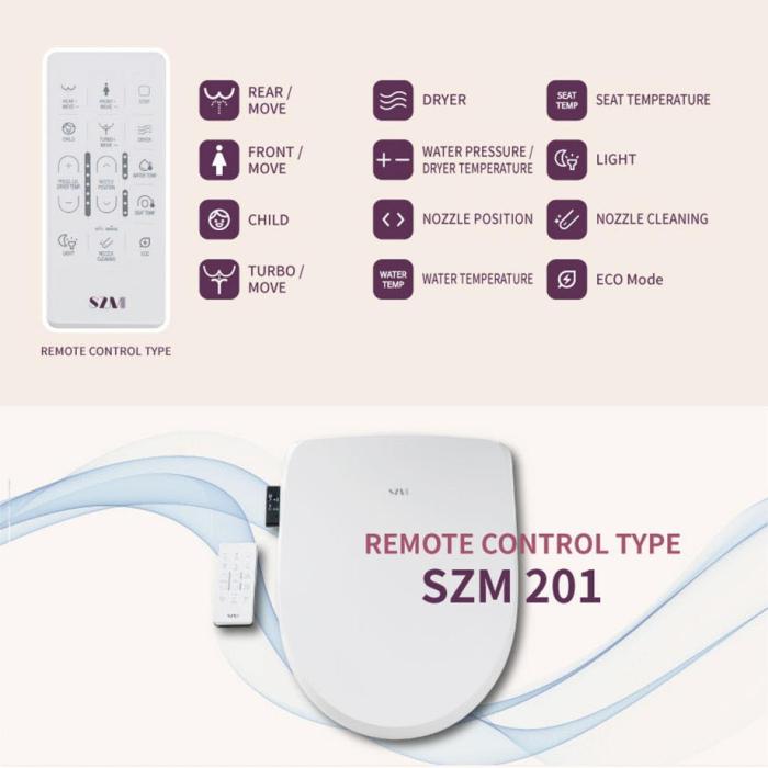 SZM 201 Remote Control Type : For a better bathroom life