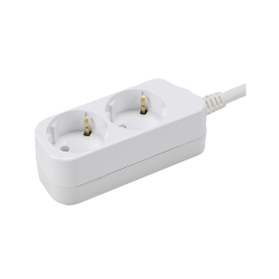 power socket and cable on white background