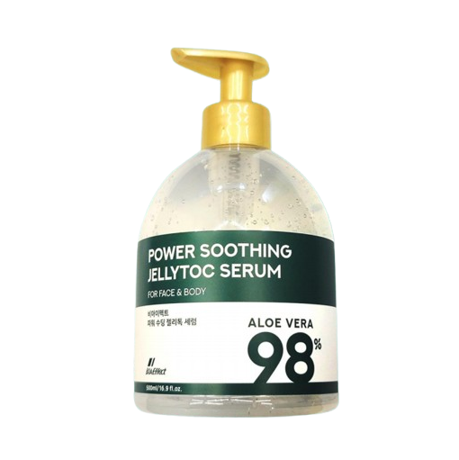 Power Soothing Jelly Tok Serum Contains 98% Aloe Vera
(Calm down, rehydrate)