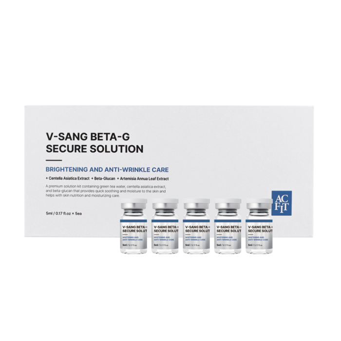 An intensive calming solution to address troubled skin concerns ACFIT V-SANG BETA-G  SECURE SOLUTION.