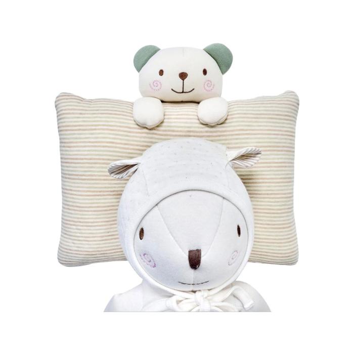 Non-fluorescent Smile Bear baby Pillow(Green)