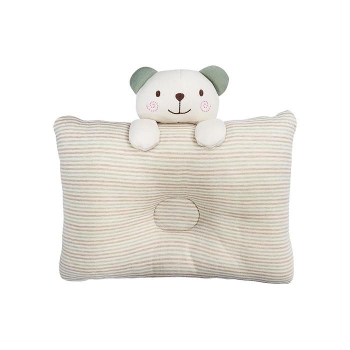 Non-fluorescent Smile Bear baby Pillow(Green)