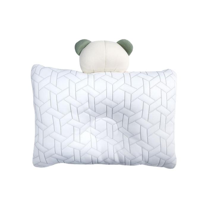 Non-fluorescent Smile Bear baby Pillow(Green)