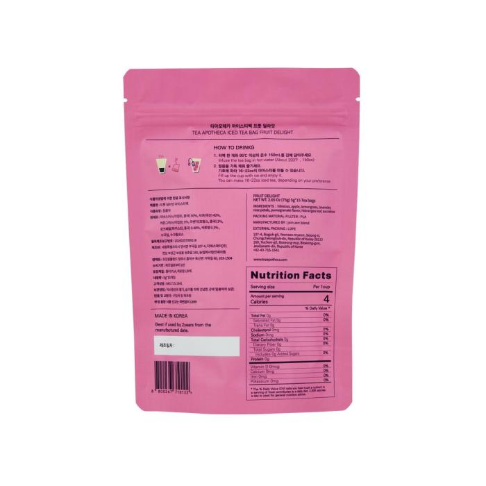 Fruit delihgt TEA Image(2), Nutritions Facts, ingredients