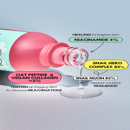 Check Out our Non-Sticky Lightweight Liquid Gel Formulated with meticulous care and crafted to meet clean Beauty standards, the Snail Hero Complex Serum Glass Skin Serum features a meticulously developed, clean beauty formula that is entirely free from artificial scents, coloring, silicone, parabens, mineral oils, and other harsh ingredients.