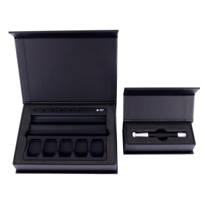black leatherette makeup case
