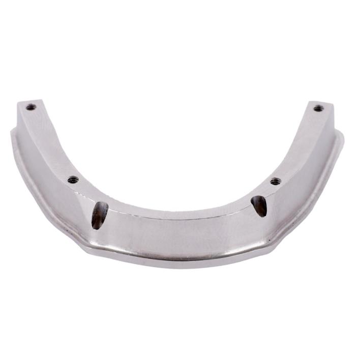 a pair of stainless steel brake shoes