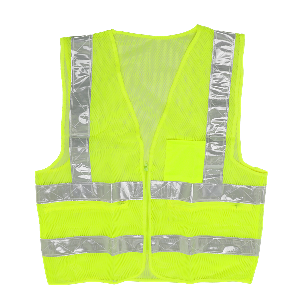yellow reflective safety vest