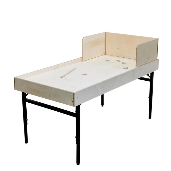 a wooden bed frame
