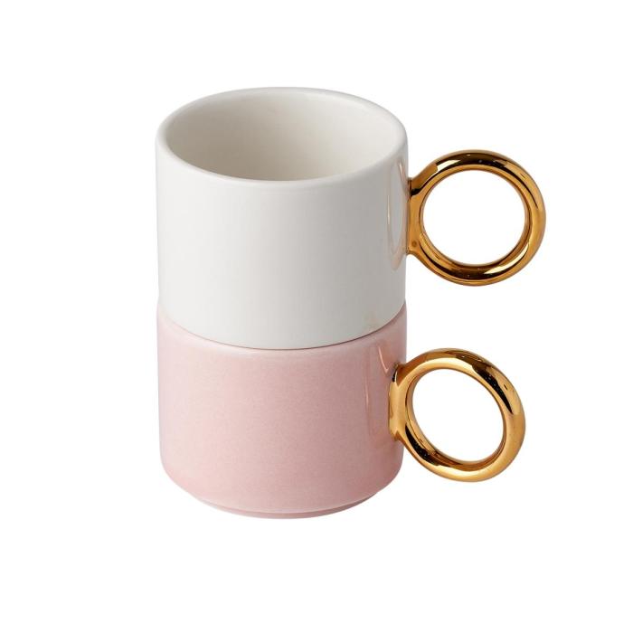 the mug with a handle and a ring
