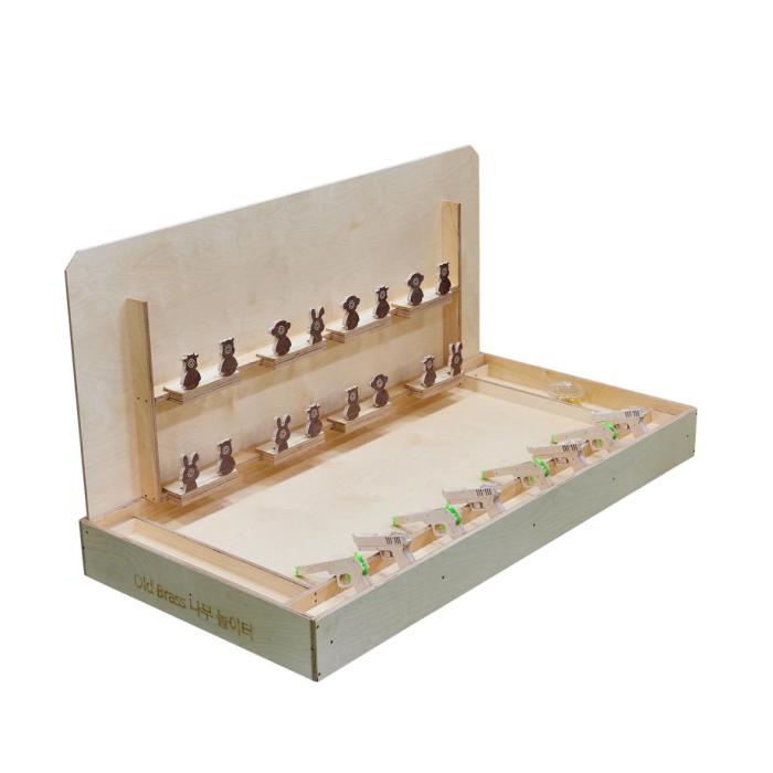 a wooden pegboard