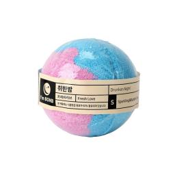 pink and blue bath bomb