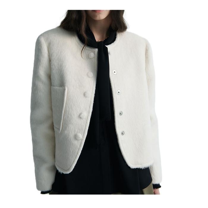 the white boucle jacket