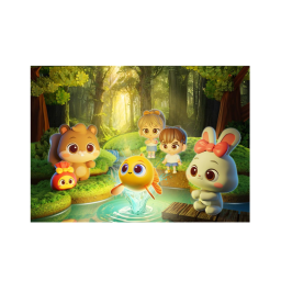 the characters and animals in the game