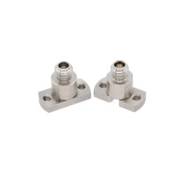 a pair of stainless steel bushings