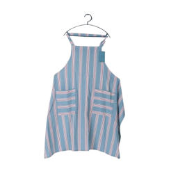 striped apron with pockets