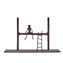 a boy and a ladder