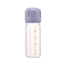 baby bottle with blue lid