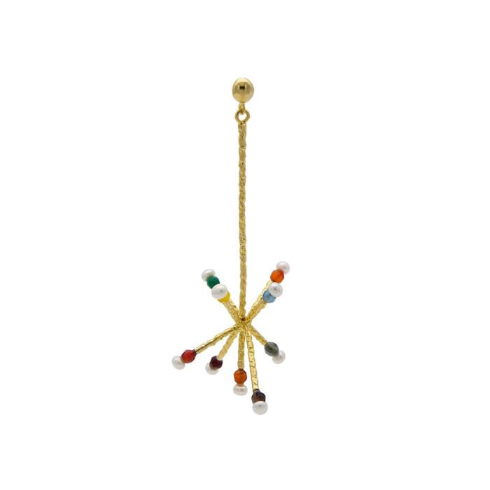 The Fireworks collection was created to celebrate and bless the simple pleasures in life.
The collection is designed to resemble the shape of a bursting firework.
We used different coloured agates to capture the colours of the fireworks.