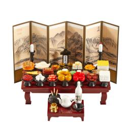 a traditional chinese new year food display
