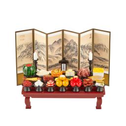 a traditional chinese new year food display